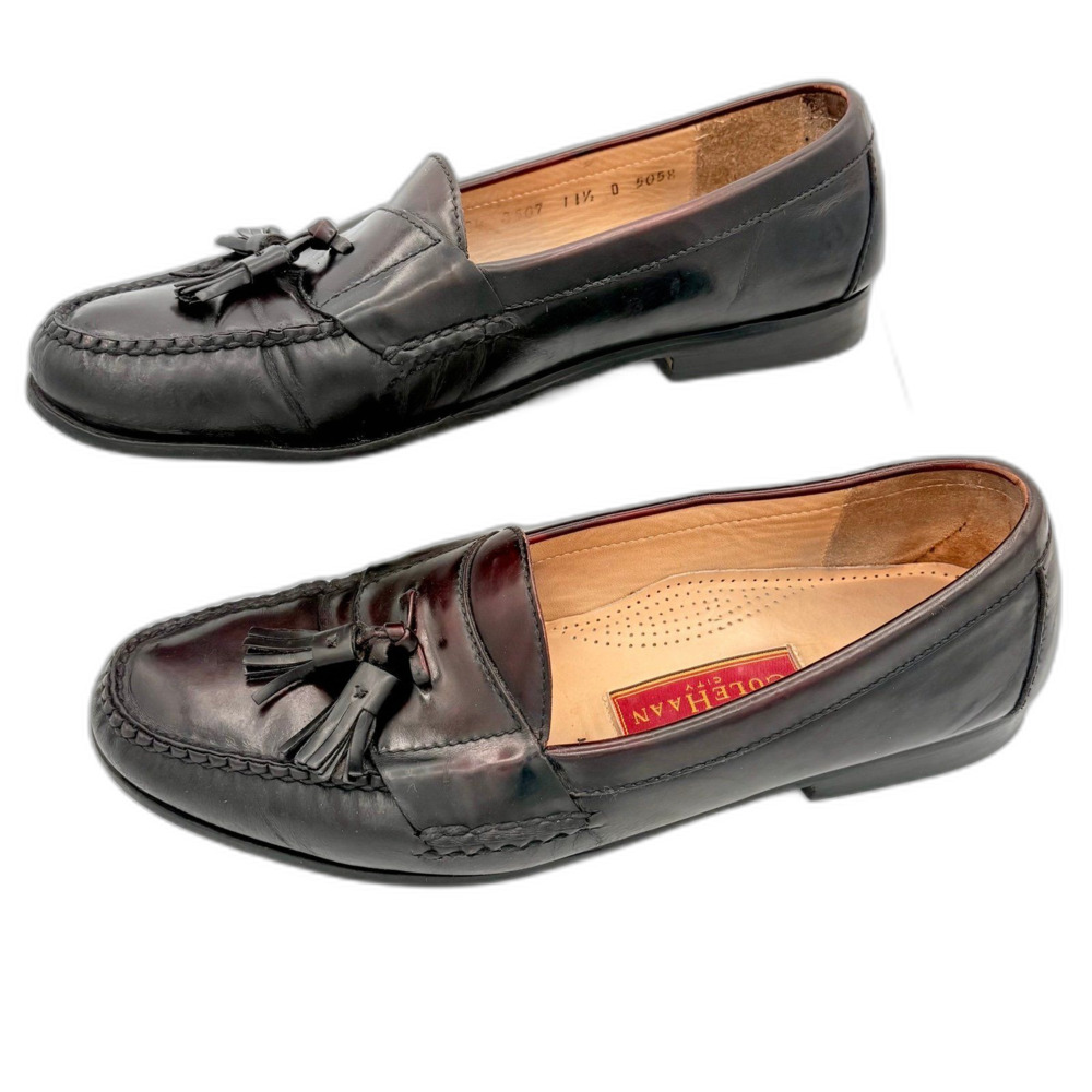 Cole Haan City Burgundy Leather Pinch Tassel Loafers Men’s size 11.5 D